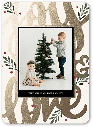 Joy Love Holiday Card from tinyprints ($2-$3 per card)