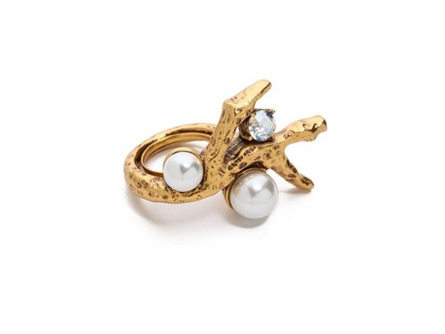 Oscar de la Renta Faux Coral Ring ($190)