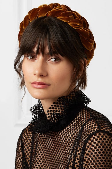 Jennifer Behr Braided Velvet Headband