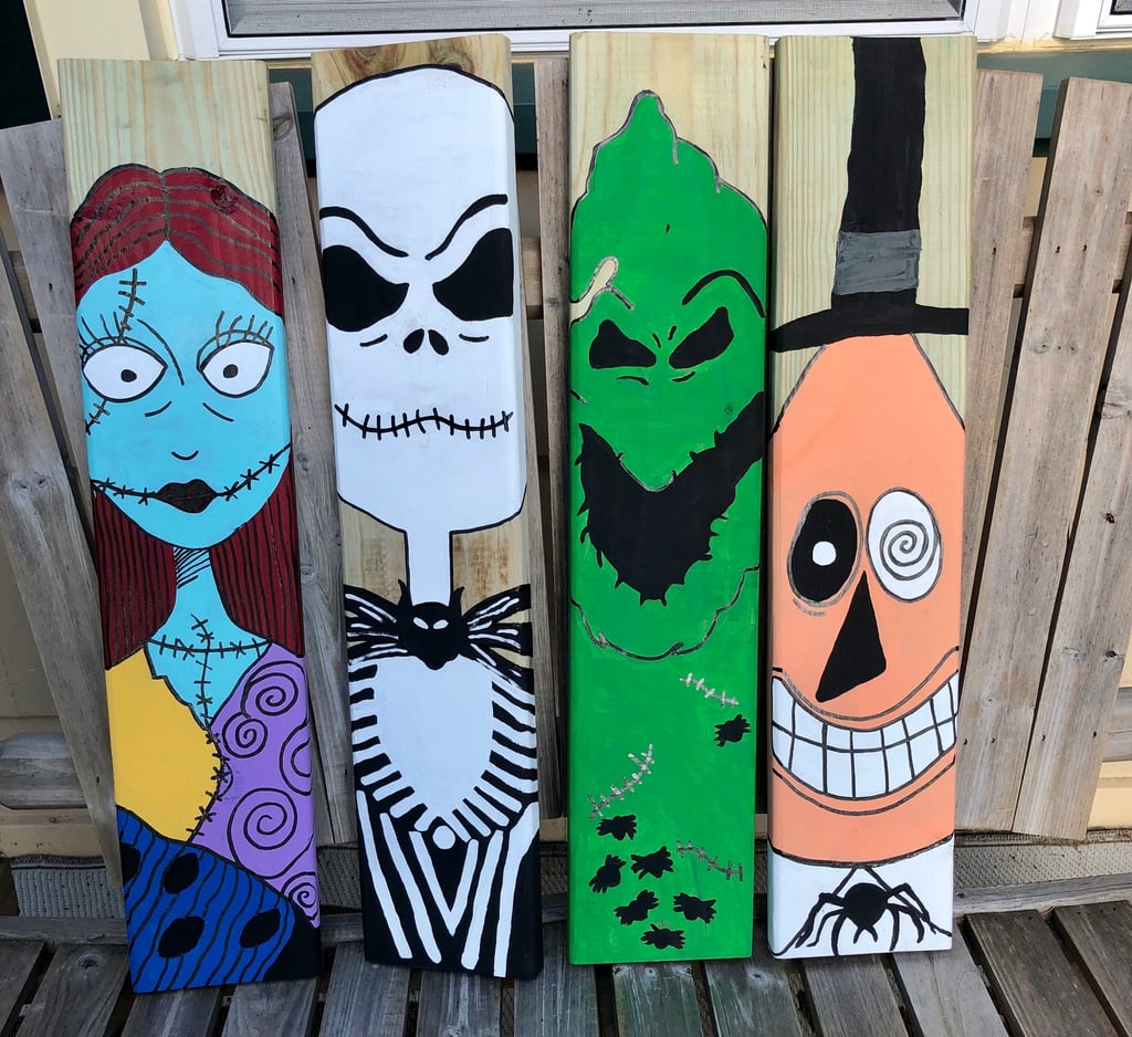 Mini wooden sign Nightmare before Christmas inspired