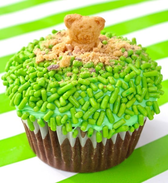 Green Groundhog Cupcakes