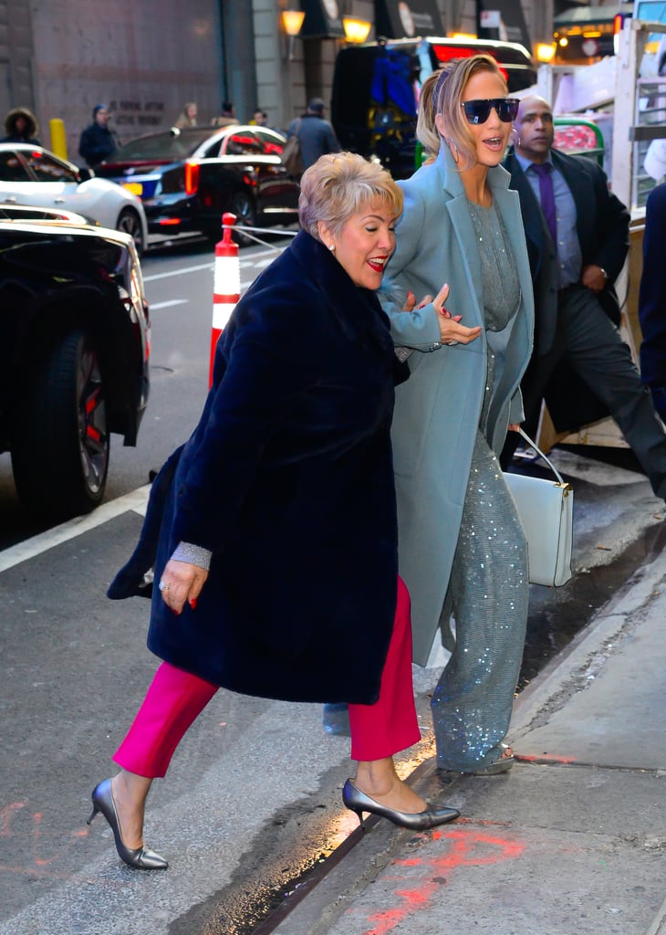 Jennifer Lopez's Blue Sparkly Jumpsuit 2018