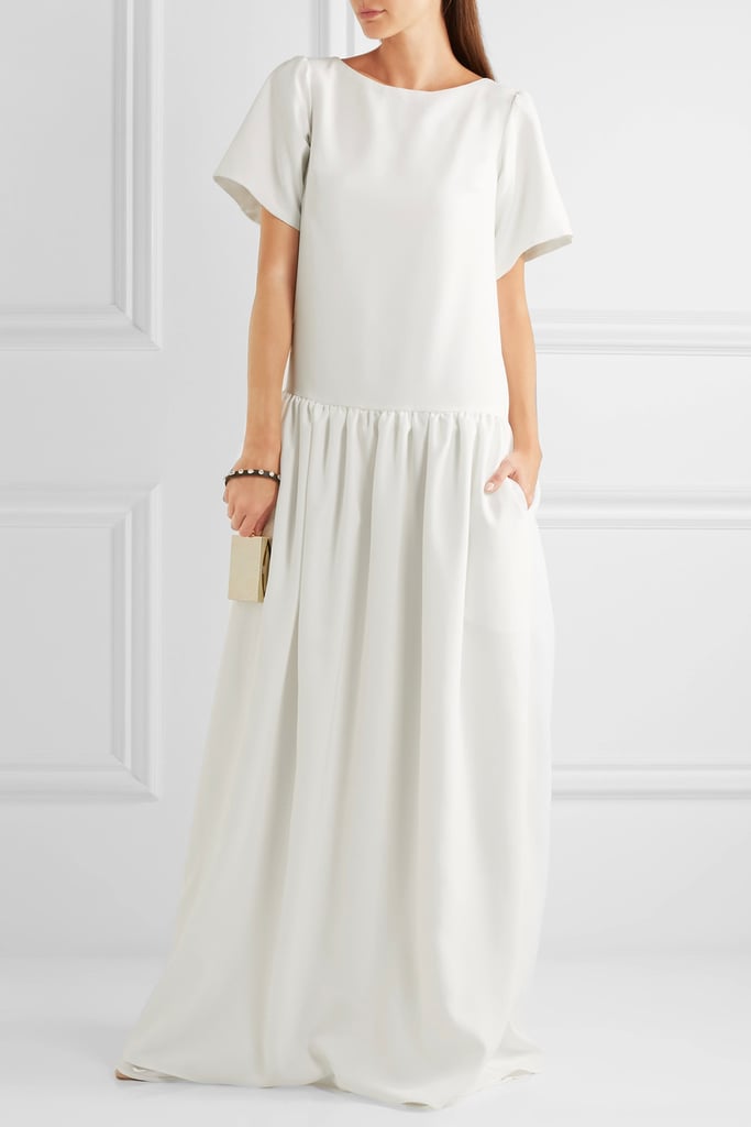 Halfpenny London Stella Drop-Waist Crepe de Chine Gown