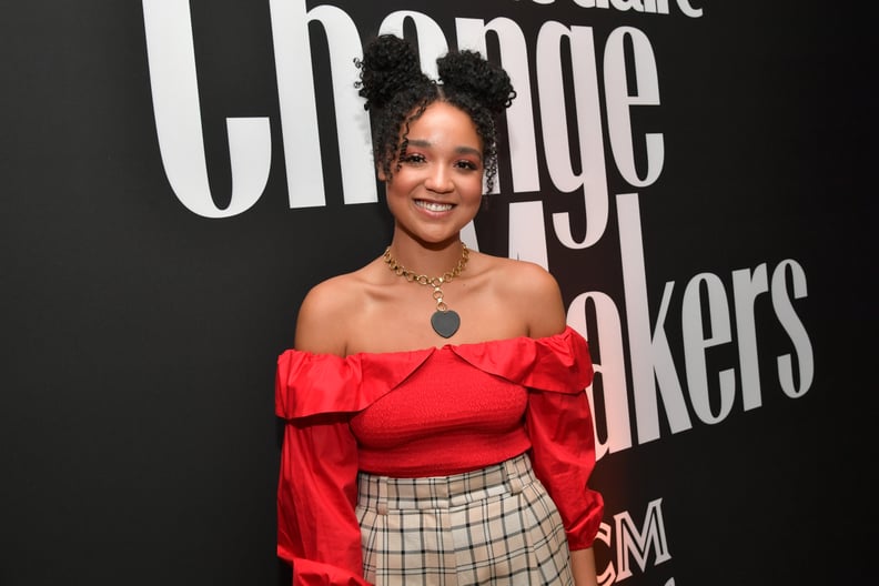 LOS ANGELES, CA - MARCH 12:  Aisha Dee is seen as Marie Claire honors Hollywood's Change Makers on March 12, 2019 in Los Angeles, California.  (Photo by Amy Sussman/Getty Images for Marie Claire)