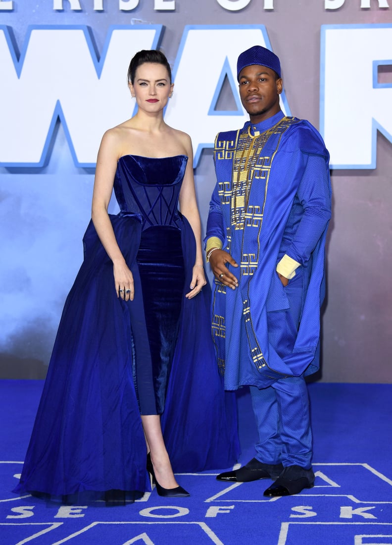 Daisy Ridley and John Boyega at the Star Wars: The Rise of Skywalker European Premiere