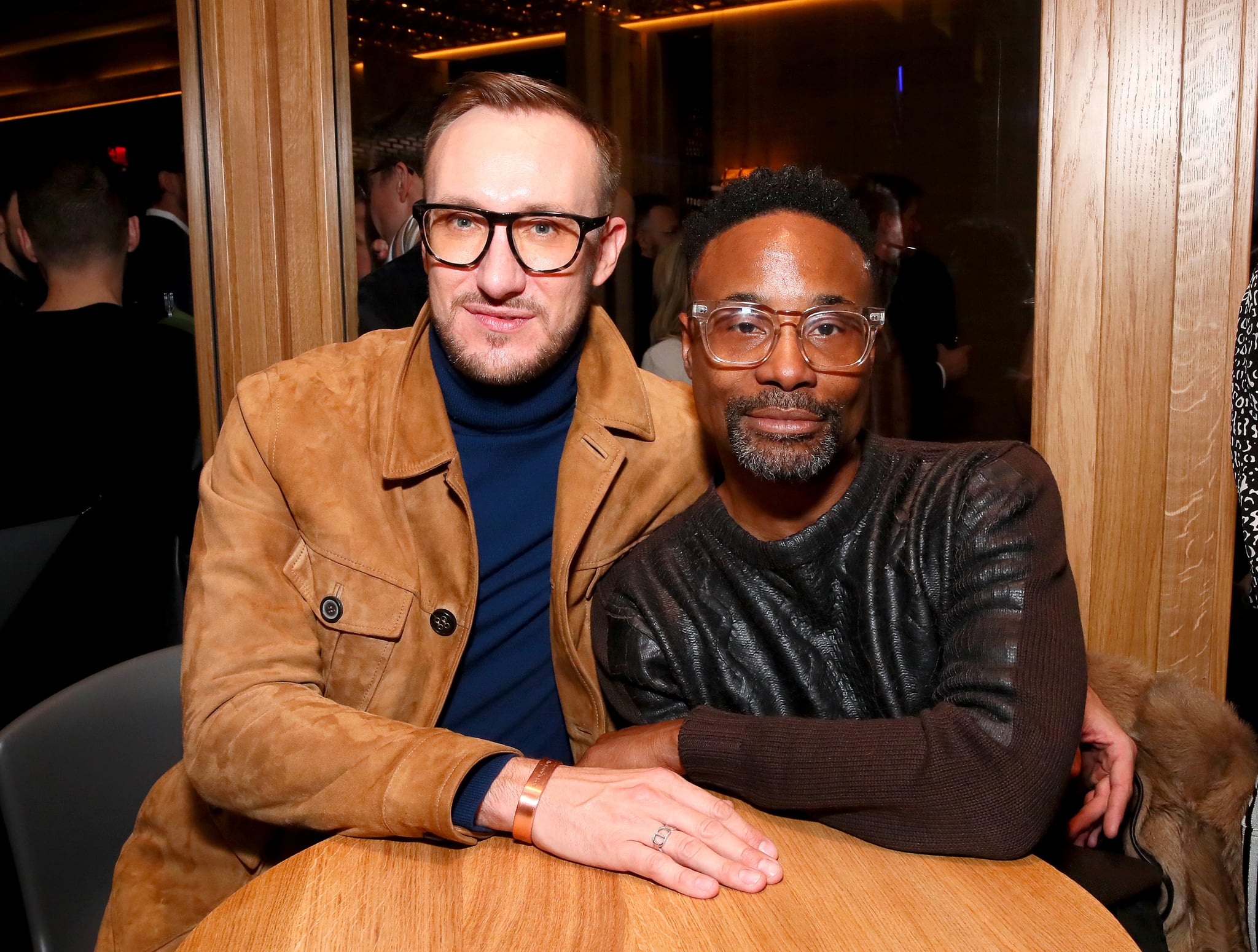 NEW YORK, NEW YORK - MARCH 14: Billy Porter and Adam Smith attend The Shops & Restaurants at Hudson Yards Preview Celebration – Milos Private Party on March 14, 2019 in New York City. (Photo by Astrid Stawiarz/Getty Images for Related)