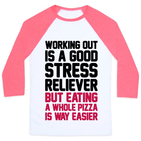 Pizza Workout Baseball Shirt