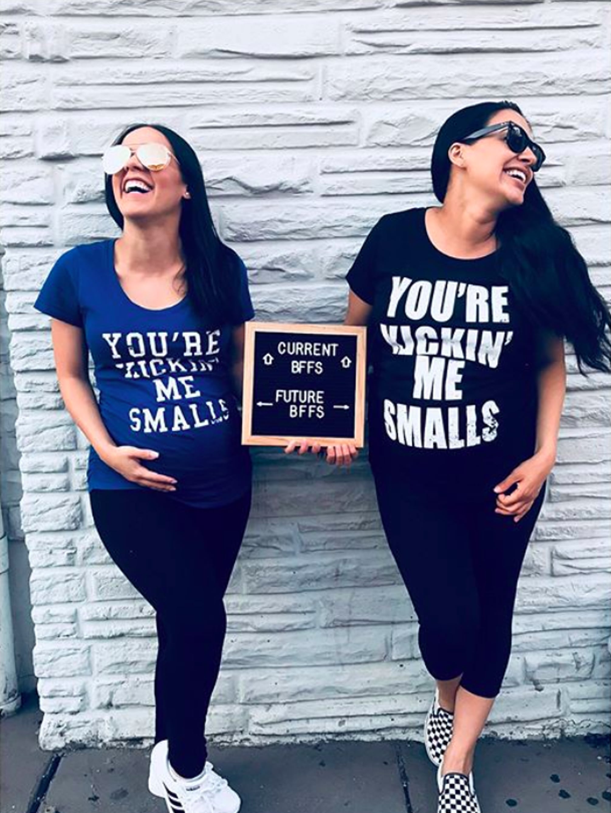 best friend matching pregnancy shirts