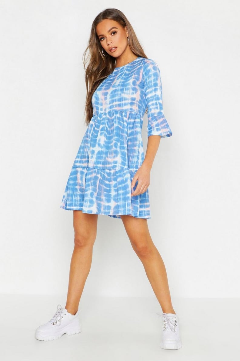 Boohoo Tie-Dye Smock Dress