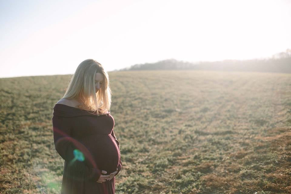 Maternity Shoot With Rainbow After Husband Dies