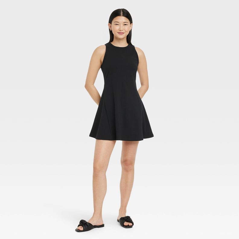 Buy Lipsy Black Twist Side Short Sleeve Mini Skater Dress from the