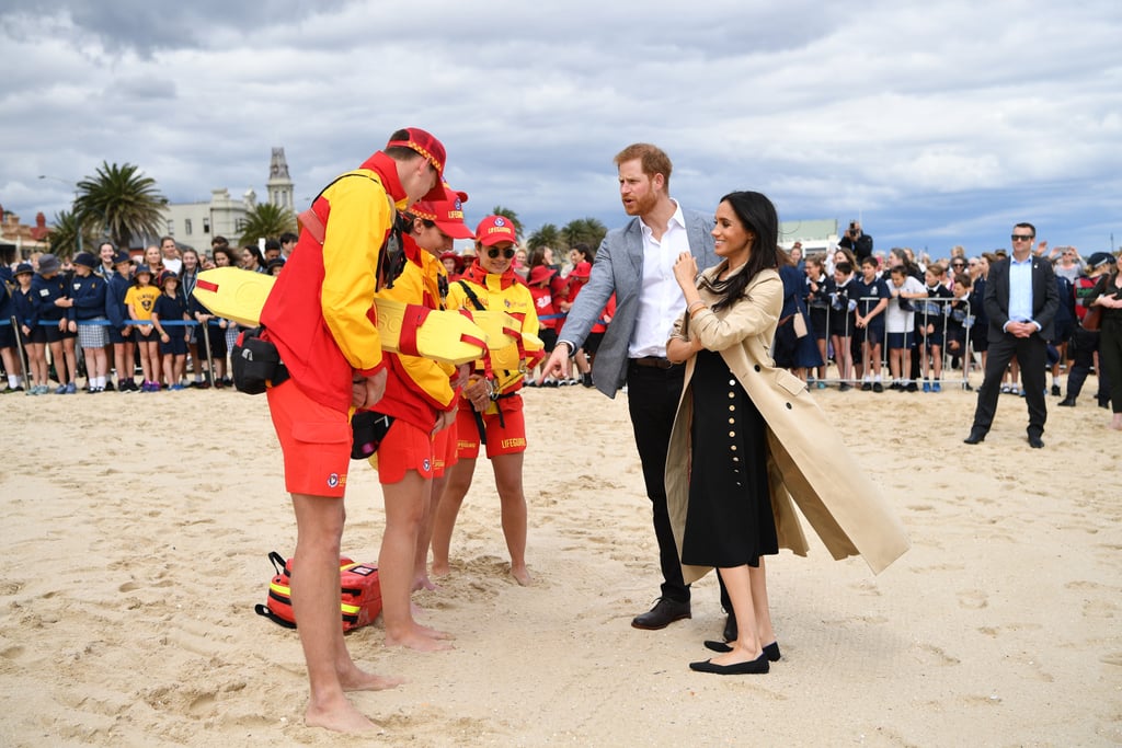 Meghan Markle Black Club Monaco Dress on the Beach 2018