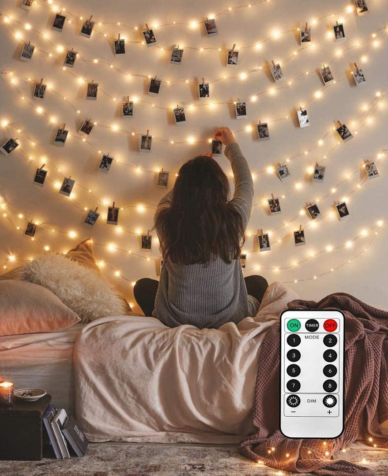 For Their Bedroom: LED Photo Clip String Lights With Remote