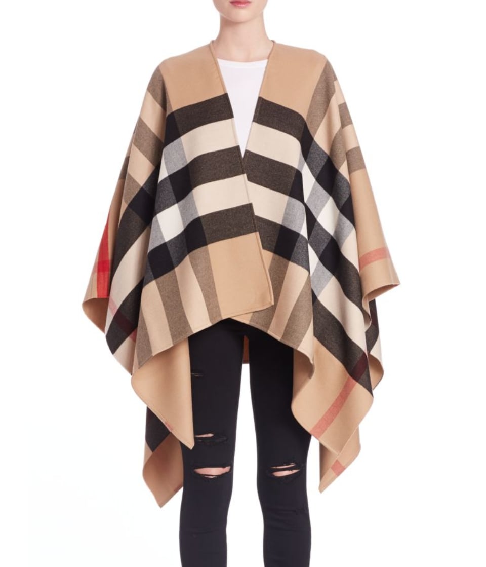 Burberry Charlotte Reversible Check Wool Cape | Fashion Girls Will Freak  Out Over These Designer Gifts | POPSUGAR Fashion Photo 13