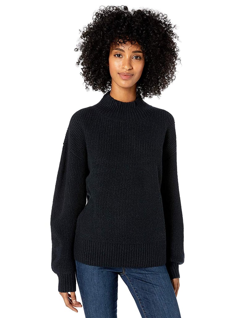 Goodthreads Boucle Shaker Stitch Balloon-Sleeve Sweater