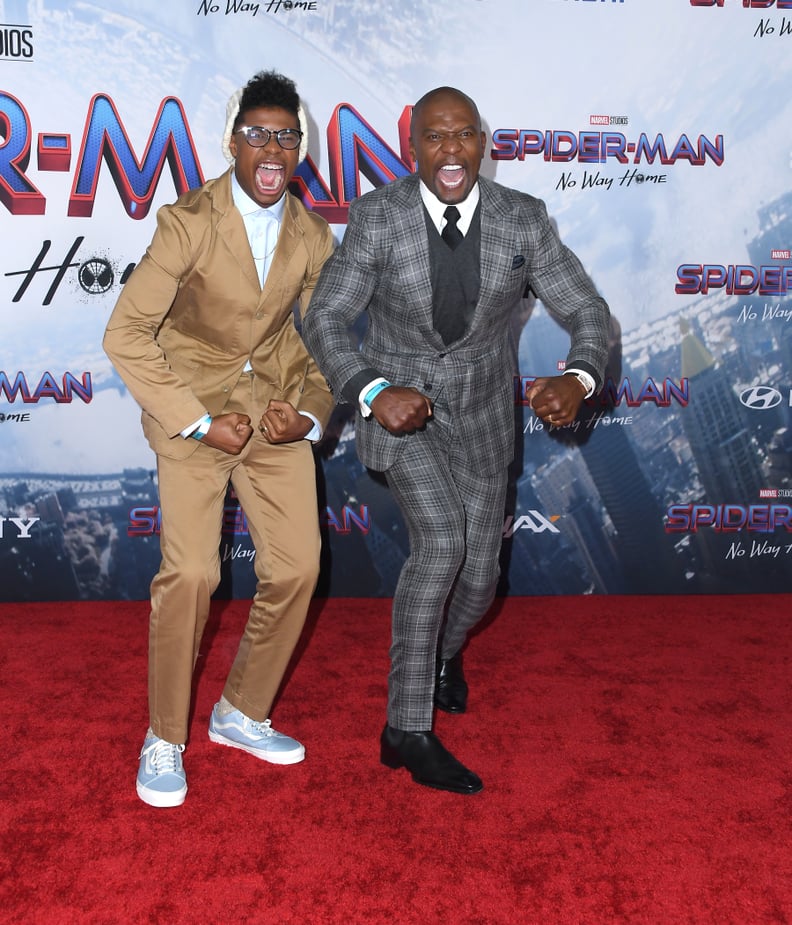 Terry Crews and His Son, Isaiah, at the Spider-Man: No Way Home Premiere in Los Angeles