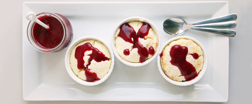 Lemon Souffles With Raspberry Sauce