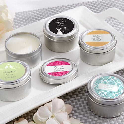 Personalized Candle Tins Wedding Favors Under 5 POPSUGAR Smart