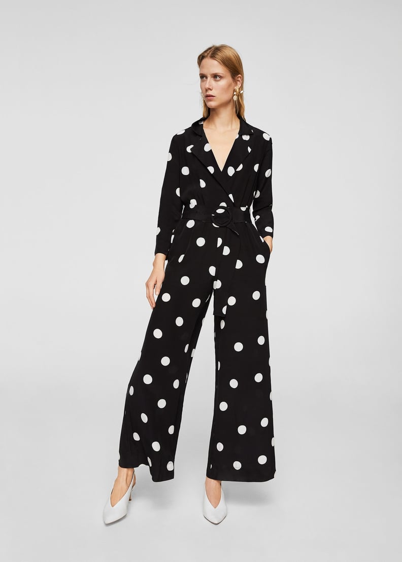 Mango Polka-Dot Long Jumpsuit