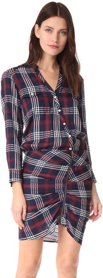 Veronica Beard Emory Ruched Cargo Shirtdress