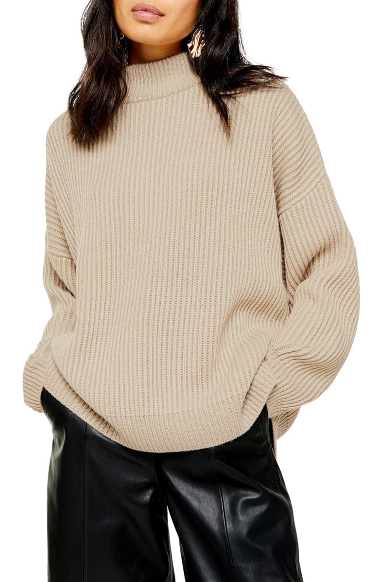 Topshop Mock Neck Sweater