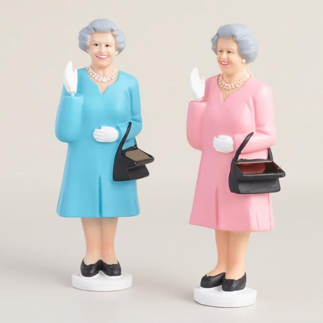 Solar-Powered Waving Queen Figurings ($20)
