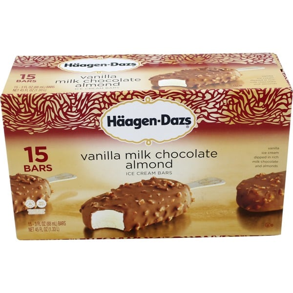 Best Costco Frozen Food: Häagen-Dazs Vanilla Milk Chocolate Almond Ice Cream Bars ($15)