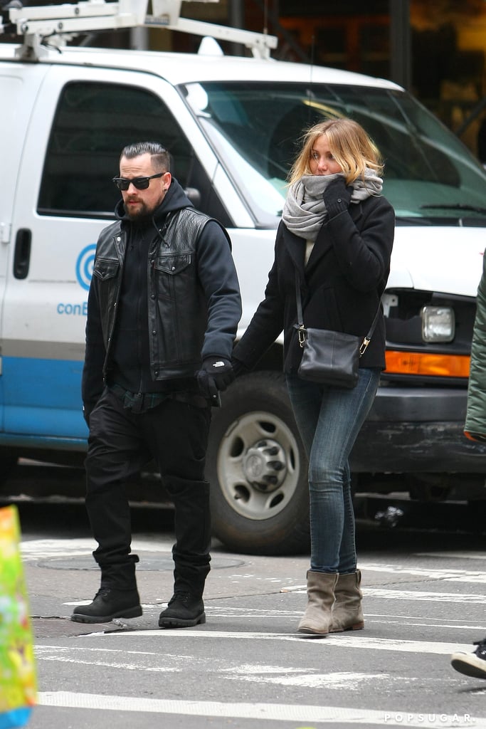 Cameron Diaz and Benji Madden held hands in NYC on Saturday.