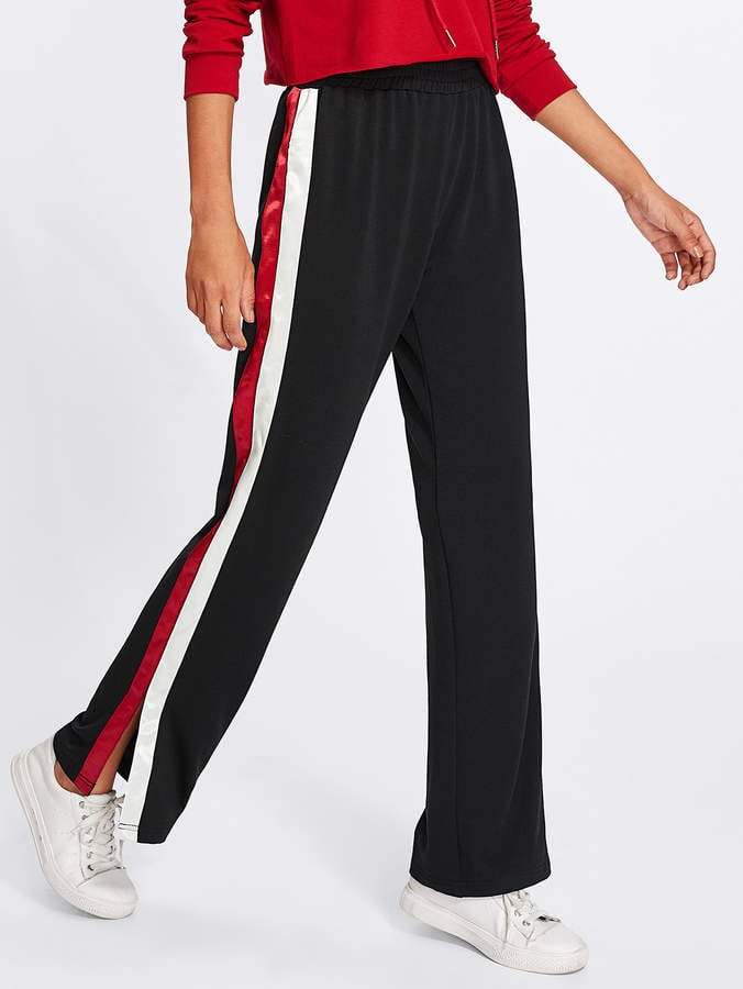 SheIn Striped Slit Pants