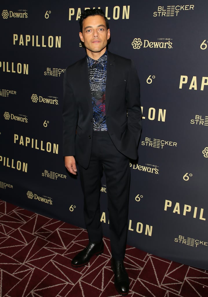 Charlie Hunnam and Rami Malek at Papillon Premiere Aug. 2018