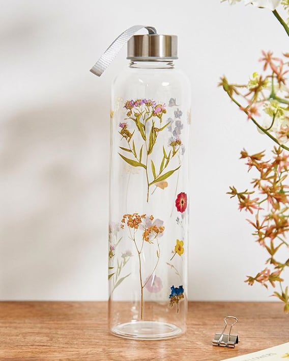 Urban Outfitters Pressed Flowers Water Bottle