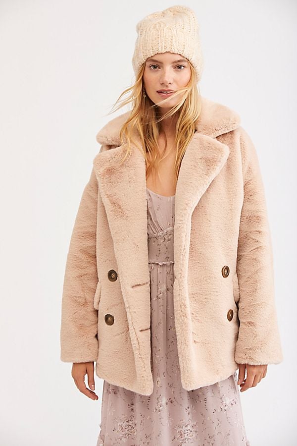 free people kate faux fur coat