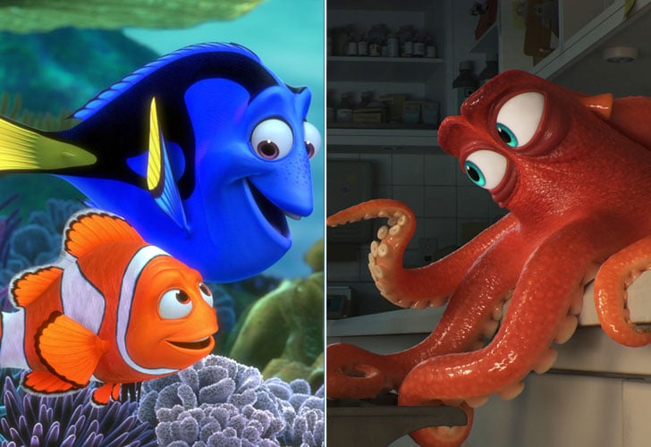 Dory, Marlin, and Hank in Finding Dory