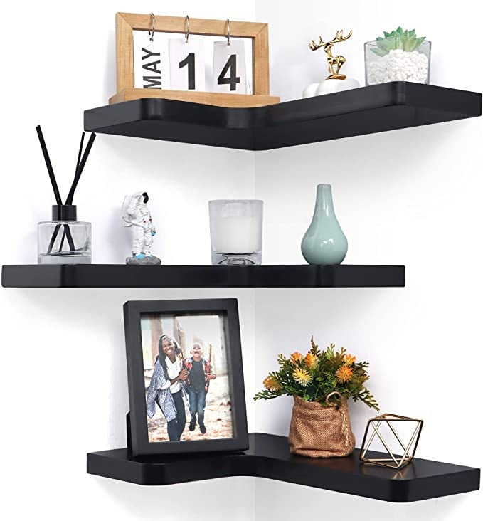 Wall Mounted U-Shaped Floating Shelves Set of 3 - Display Shelf