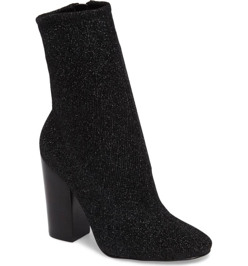 Kendall + Kylie Hailey Glitter Sock Bootie