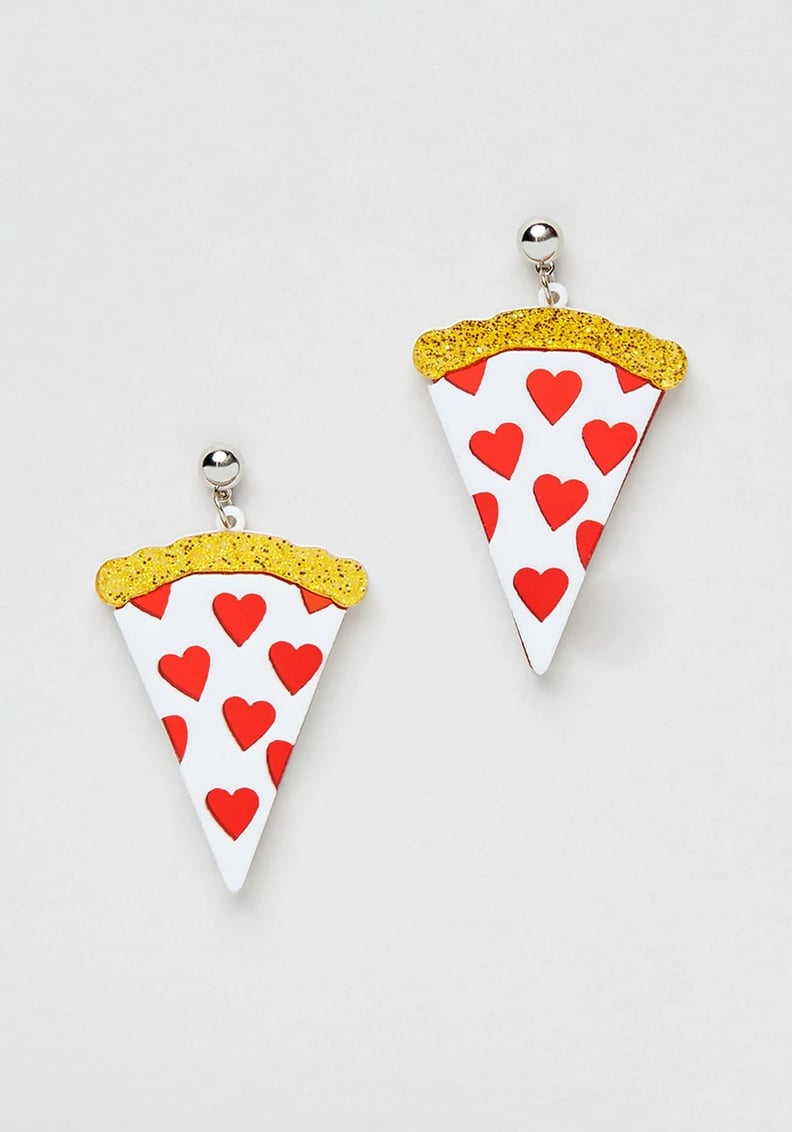 Fun Earrings: Modcloth Pizza My Heart Dangle Earrings