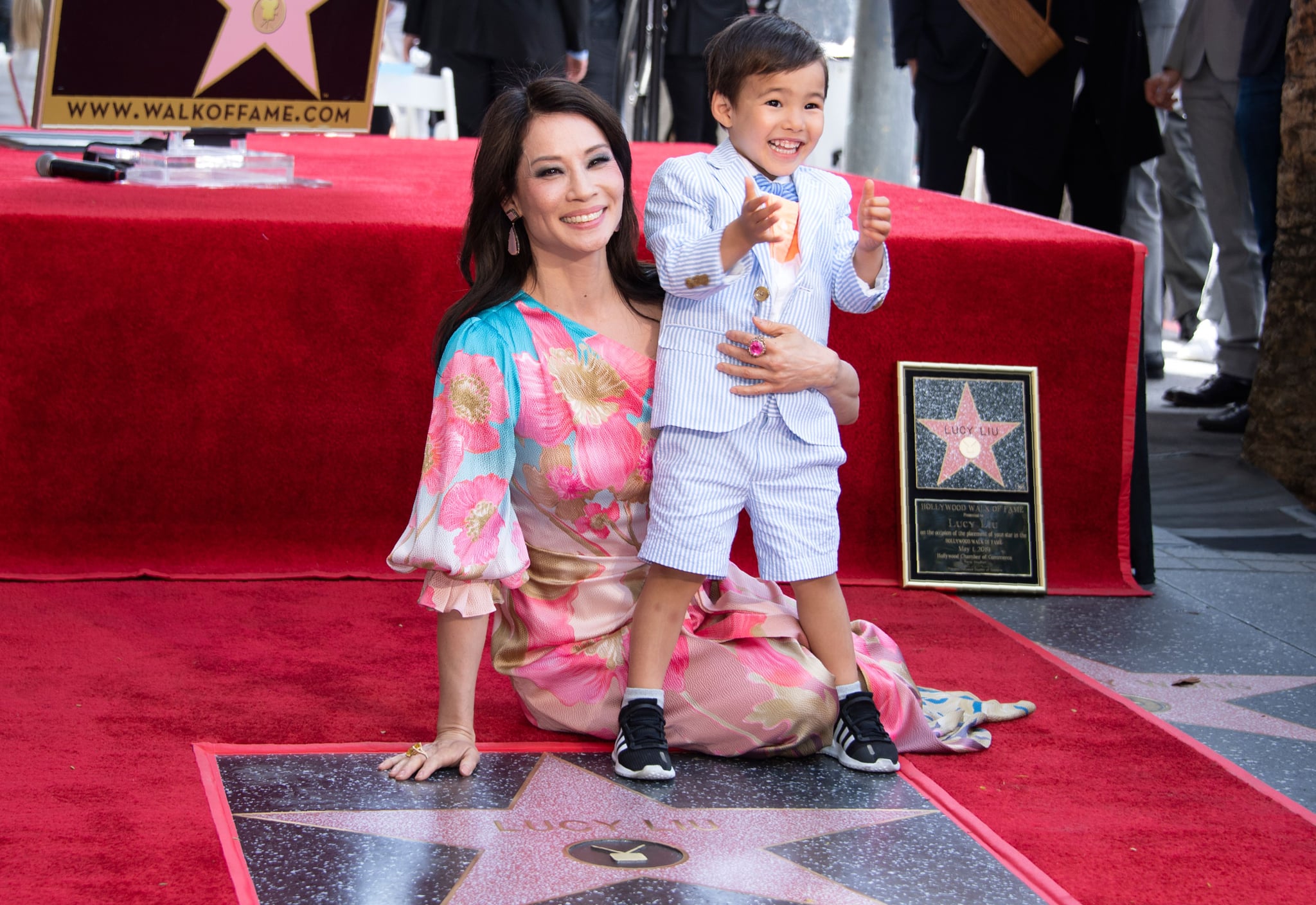 Lucy Liu and son Rockwell Lloyd at Hollywood Walk of Fame ceremony