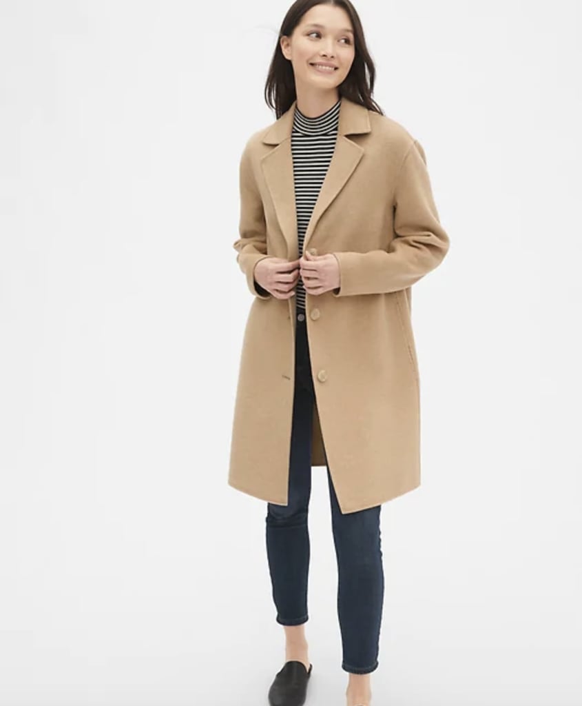 gap camel wool coat