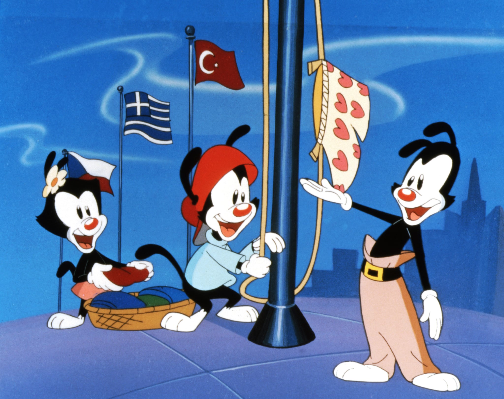 ANIMANIACS, from left: Dot, Wakko, Yakko, 1993-1998,  Warner Brothers/courtesy Everett Collection