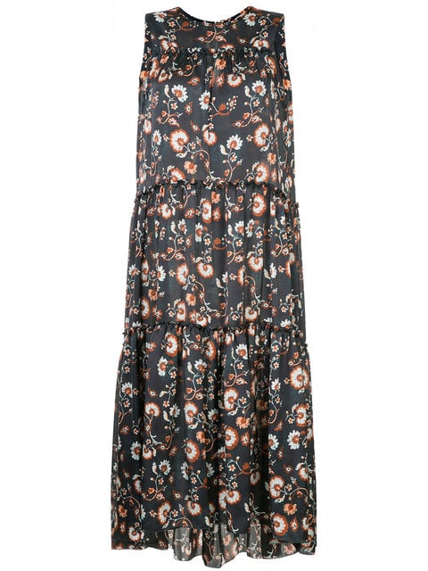 Astraet Floral Flared Midi Dress