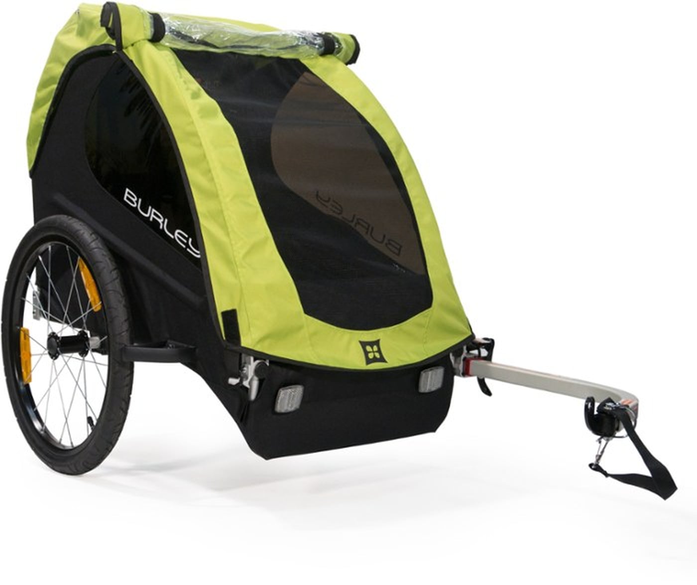 infant car seat in bike trailer