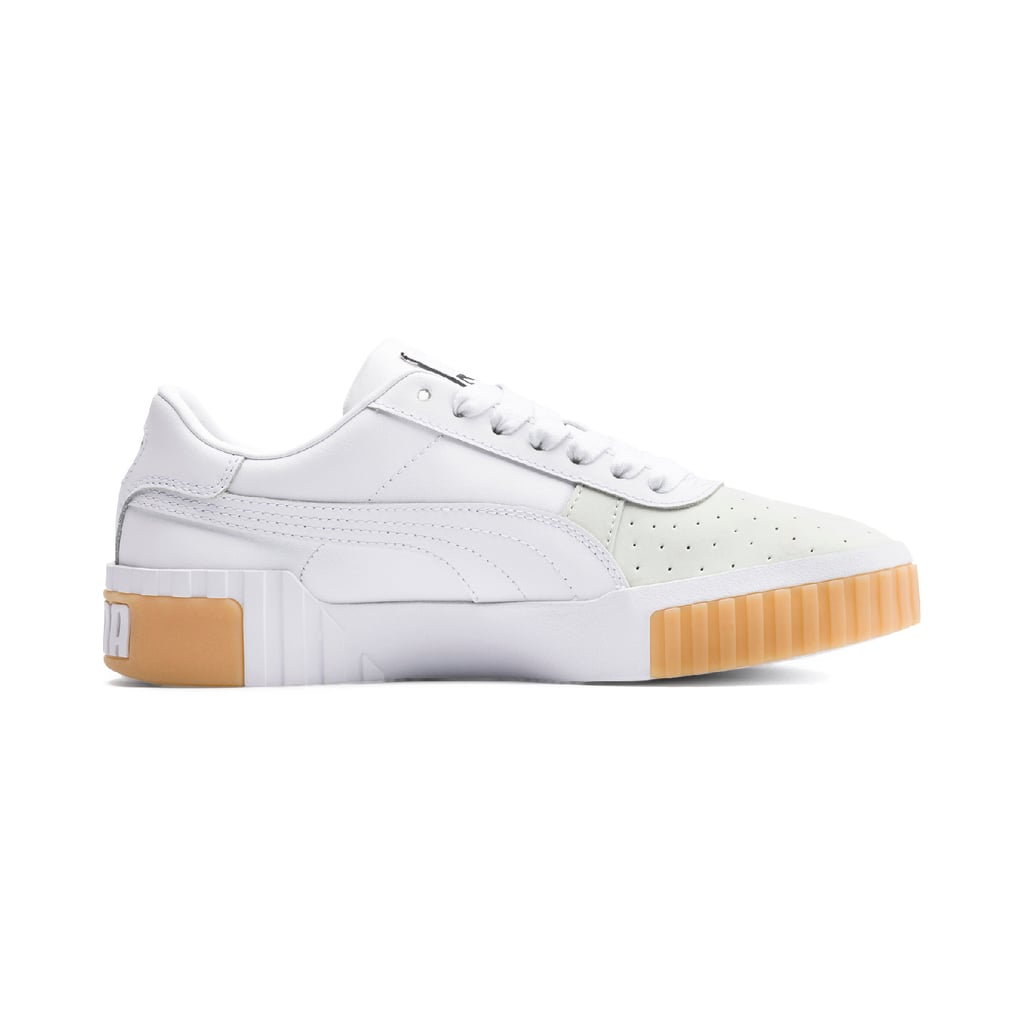 puma exotic cali trainers with gum sole in white