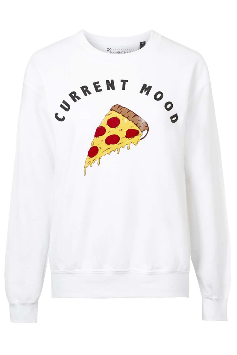 Topshop Current Mood Pizza Sweatshirt