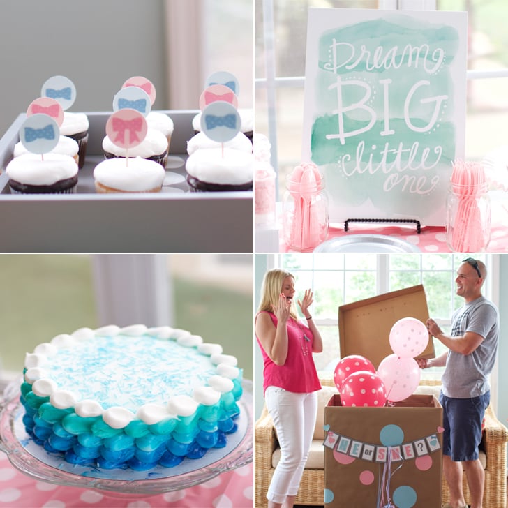 Watercolor Inspired Gender Reveal Party Popsugar Moms 