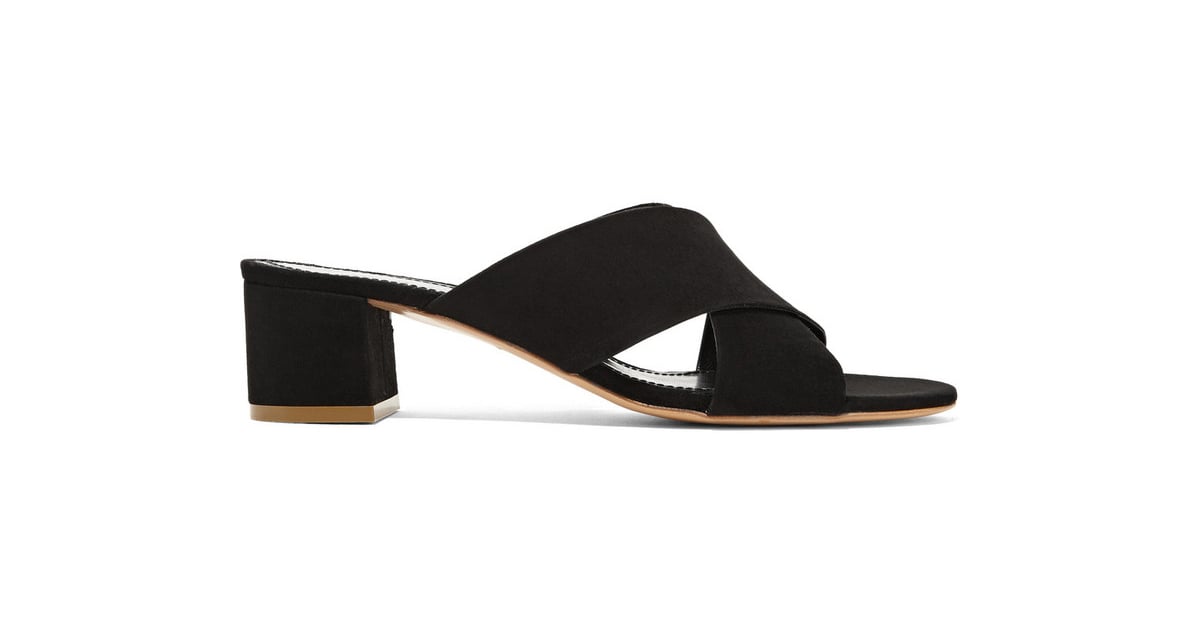 Mansur Gavriel Suede Mules ($475) | Gucci Crisscross Sandals Trend ...