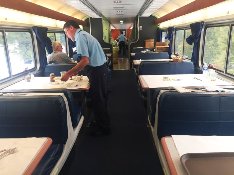 The dining car is a great way to meet new people.