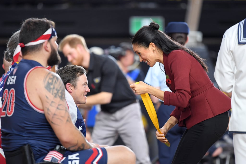 Meghan Markle Kissed on Cheek By Invictus Games Athlete 2018