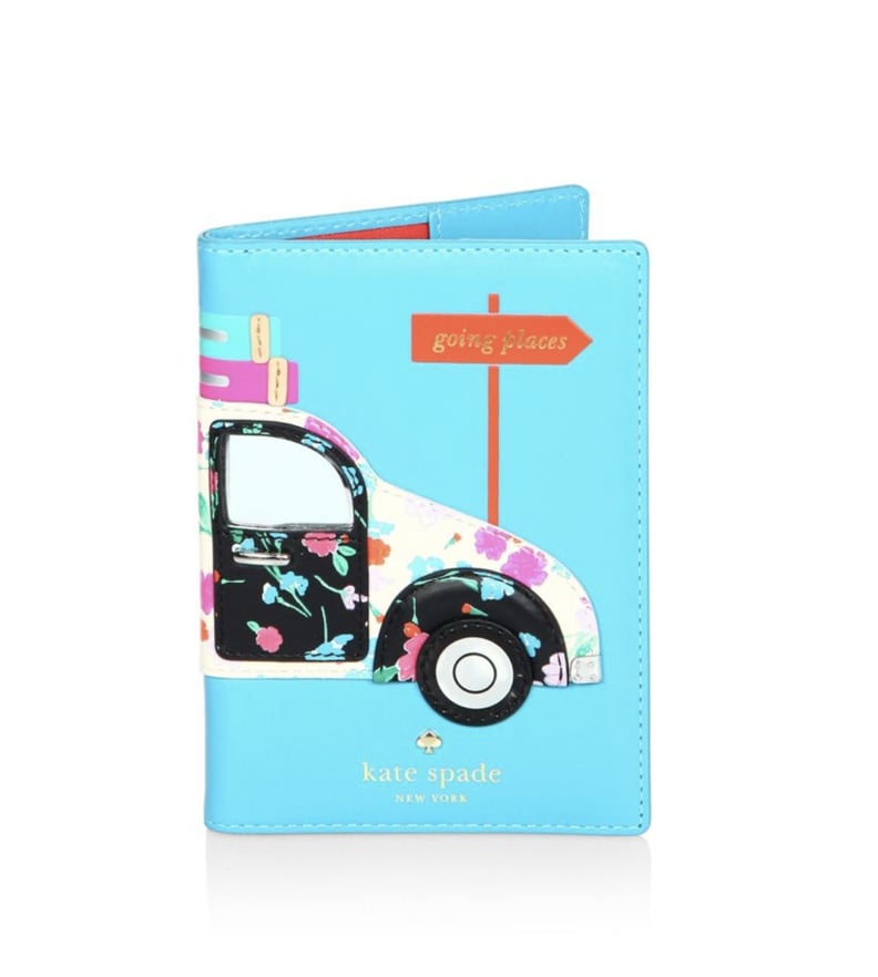 Kate Spade Scenic Route Car Applique Leather Passport Holder