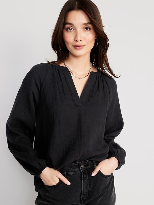 Old Navy Split-Neck Blouse