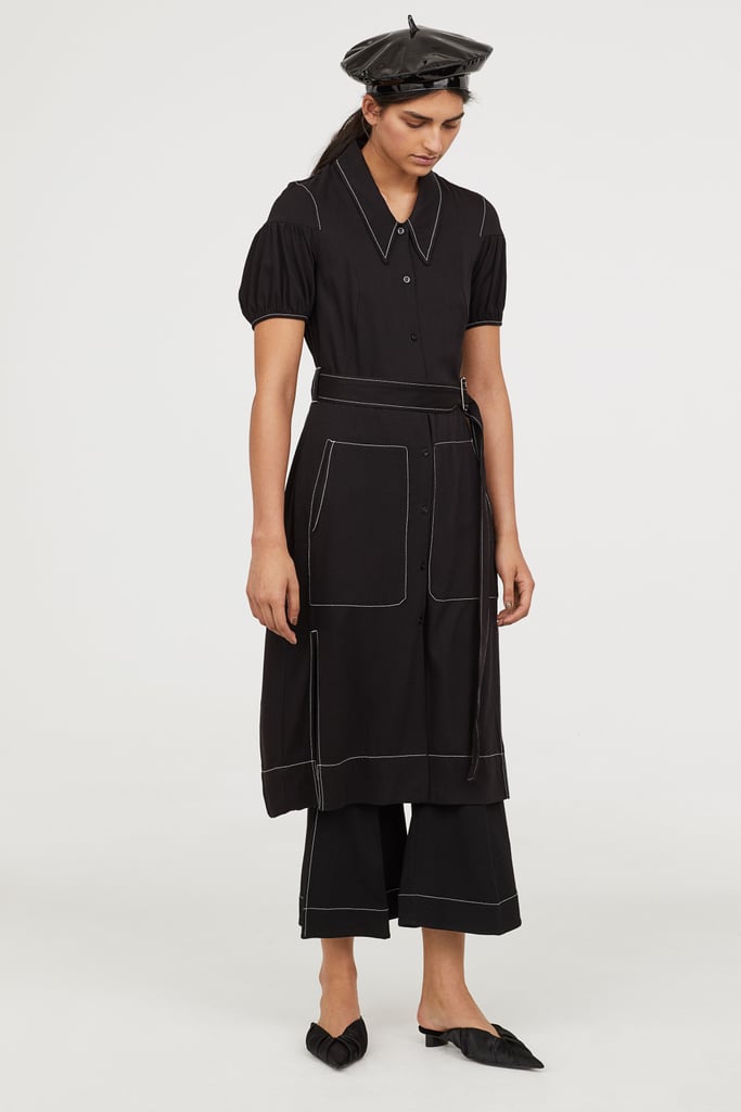H&M Puff-Sleeved Shirt Dress